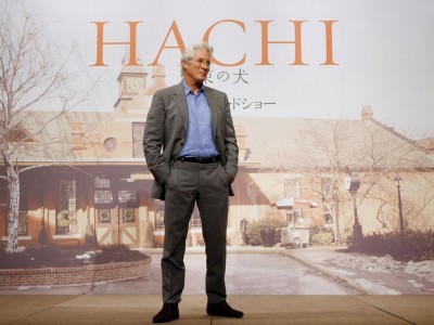 Richard Gere alla presentazione giapponese di Hachiko