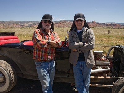 George Lucas e Steven Spielberg sul set del quarto Indiana Jones