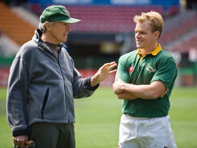 Clint Eastwood e Matt Damon sul set di Invictus