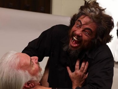 Rick Baker e Benicio Del Toro sul set di The Wolfman