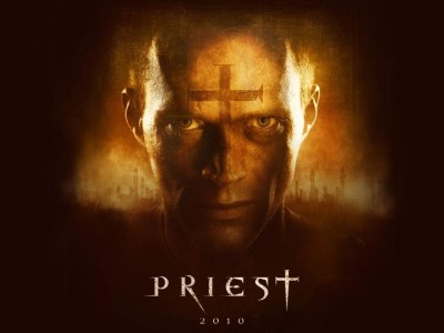 Paul Bettany nella locandina di Priest
