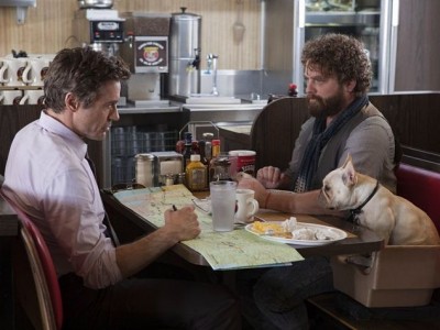 Robert Downey Jr. e Zach Galifianakis in una sequenza di Due Date