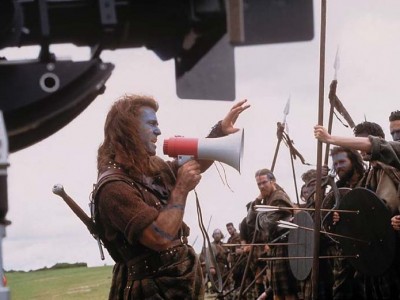 Mel Gibson regista sul set di Braveheart - Cuore impavido