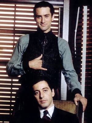 Robert De Niro e Al Pacino in Il padrino - Parte II