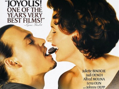Johnny Depp e Juliette Binoche in Chocolat