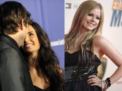 Ashton Kutcher, Demi Moore e Avril Lavigne