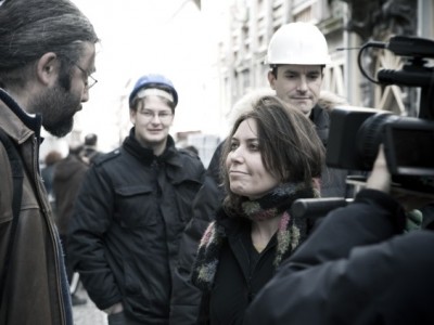 Sabina Guzzanti gira Draquila - L'Italia che trema
