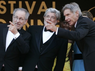 Steven Spielberg, George Lucas e Harrison Ford al Festival di Cannes