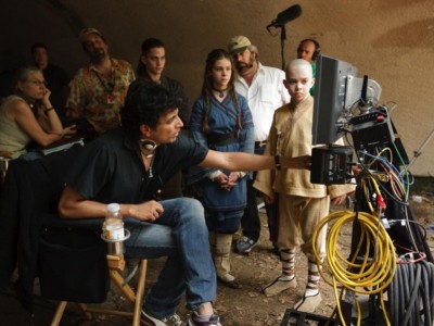 M. Night Shyamalan sul set di L'ultimoo domiinatore dell'aria