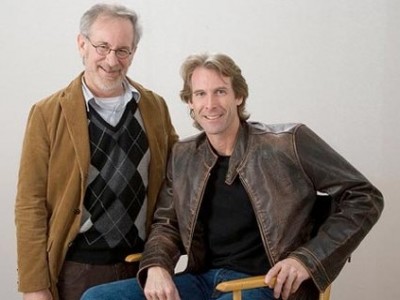 Michael Bay e il produttore Steven Spielberg