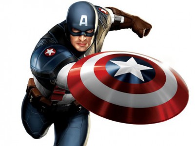Chris Evans in una concept art di Captain America
