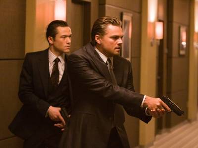 Leonardo DiCaprio e Joseph Gordon-Levitt in Inception