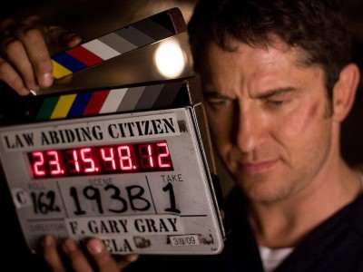 Gerard Butler sul set di Giustizia privata