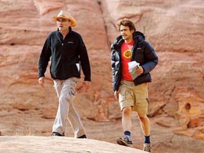 Danny Boyle e James Franco sul set di 127 Hours