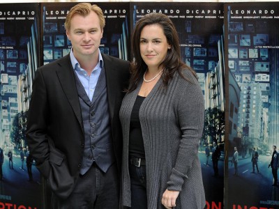 Christopher Nolan a Roma insieme alla moglie Emma Thomas, produttrice di Inception