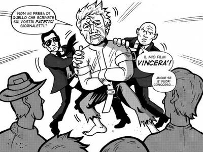 Michele Placido nella vignetta di Marco Triolo