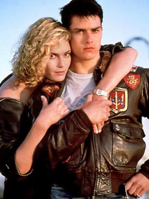Tom Cruise e Kelly McGillis in Top Gun