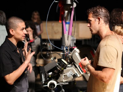Rodrigo Cortés e Ryan Reynolds sul set di Buried