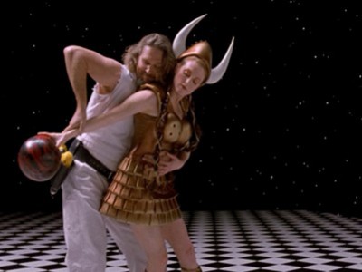 Julianne Moore e Jeff Bridges ne Il grande Lebowski