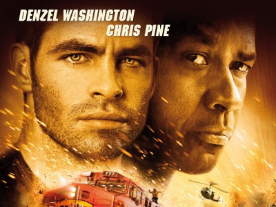 Chris Pine e Denzel Washington nel poster di Unstoppable