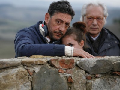 Sergio Castellitto, Nina Torresi e Enzo Jannaci sul set de La bellezza del somaro