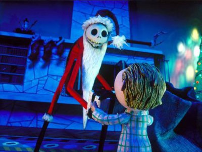 Una scena di Nightmare Before Christmas