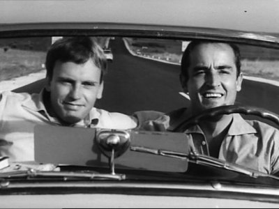 Jean-Louis Trintignant e Vittorio Gassman sfrecciano ne Il sorpasso