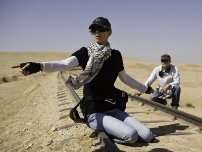 Kathryn Bigelow sul set di The Hurt Locker
