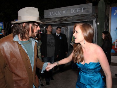 Johnny Depp e Isla Fisher alla première di Rango