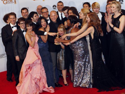 Il cast di Glee ai Golden Globe