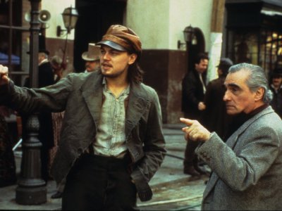 DiCaprio e Scorsese sul set di Gangs of New York