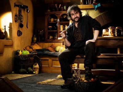 Peter Jackson sul set de lo Hobbit