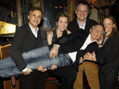 Roman Polanski e i suoi attori sul set di Carnage