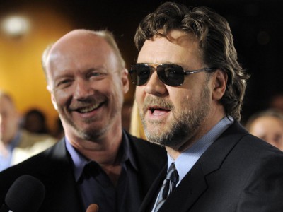 Paul Haggis e Russell Crowe alla première americana di The Next Three Days