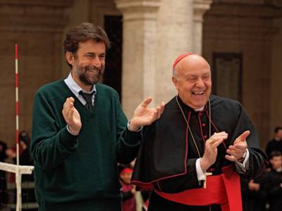 Nanni Moretti sul set di Habemus Papam