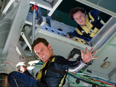 James McAvoy e Michael Fassbender in X-Men: L'inizio