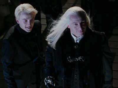 Papà Lucius con Draco Malfoy