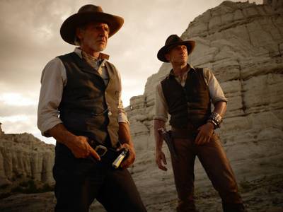 Craig con Harrison Ford in Cowboys & Aliens