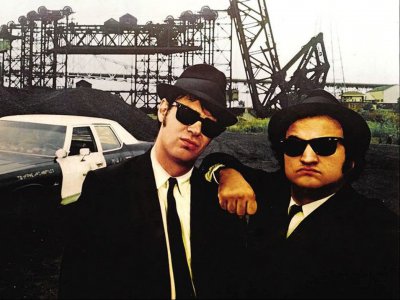 I fratelli Blues in posa
