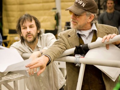 Jackson e Spielberg sul set
