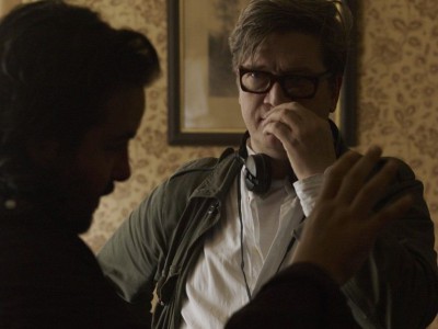 Tomas Alfredson sul set de La talpa