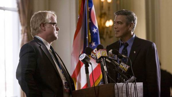 Recensione Le idi di marzo di George Clooney, Clooney con Philip Seymour Hoffman