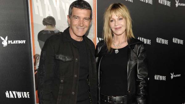 Antonio Banderas Knockout Resa dei conti intervista. L'attore con la moglie Melanie Griffith