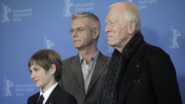 Max Von Sydow intervista esclusiva Festival di Berlino - Von Sydow con Thomas Horn e Stephen Daldry a Berlino