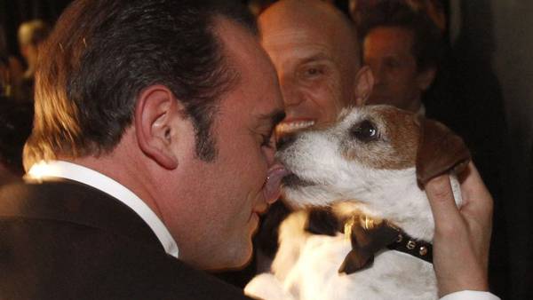 The Artist Uggie Jack Russell impronte Hollywood Walk of Fame