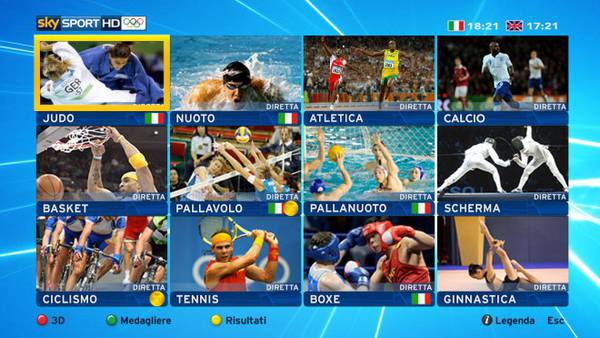 Mosaico interattivo Sky