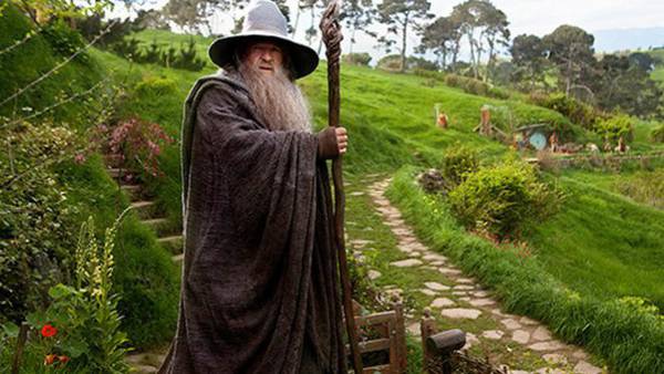 Hobbit un viaggio inaspettato foto Freeman McKellen Jackson - Ian McKellen