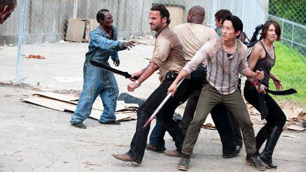 Walking Dead foto prigione stagione 3 Andrew Lincoln - Una scena dalla terza stagione