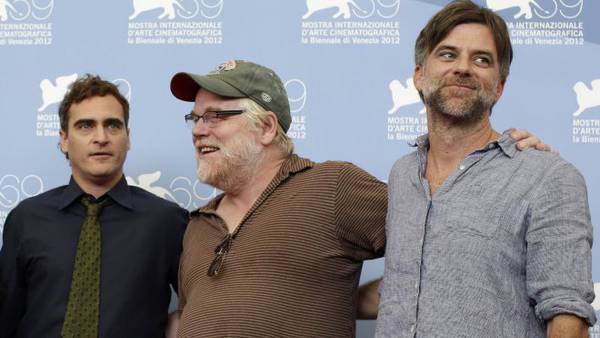 The Master Joaquin Phoenix Paul Anderson Hoffman Festival di Venezia 2012 - Anderson con i suoi attori