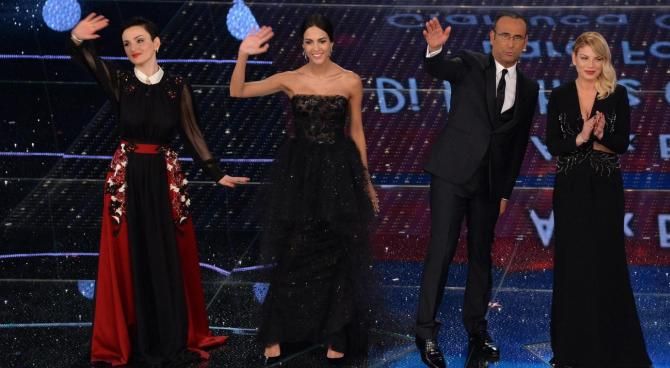 Sanremo 2015 - Carlo Conti - Arisa - Emma Marrone - Rocio Morales